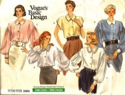 2404 VOG SS-LS BUTTON COLLAR BLOUSE PATTERN 8-12